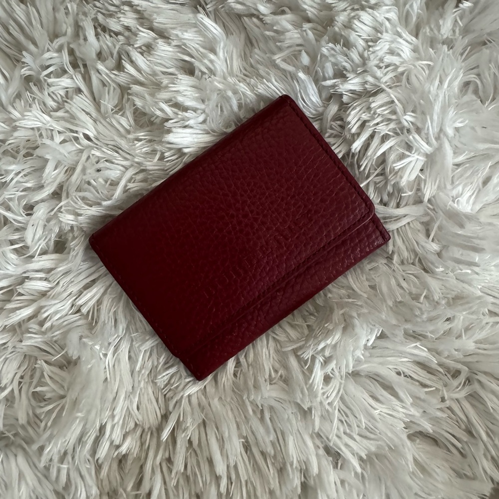 Red Burberry Leather Wallet